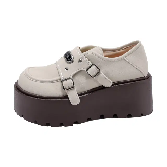 乐乐鱼 复古小众 英伦风百搭 休闲单鞋 女