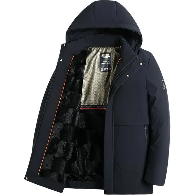 卡丹狄诺 冬季经典休闲棉衣加绒加厚挺括有型棉服外套 男款