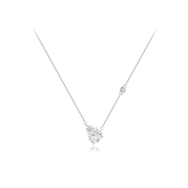 【纯银999 | 转运葫芦】 六桂福珠宝 经典百搭小众设计轻奢高级感日常精致简约通勤极简温柔气质可调节锁骨链 时尚#好运 足银 项链 女款