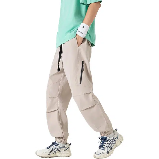 么宁 宽松百搭工装裤潮流时尚舒适透气个性痞帅束脚裤户外日常运动休闲裤 男女同款