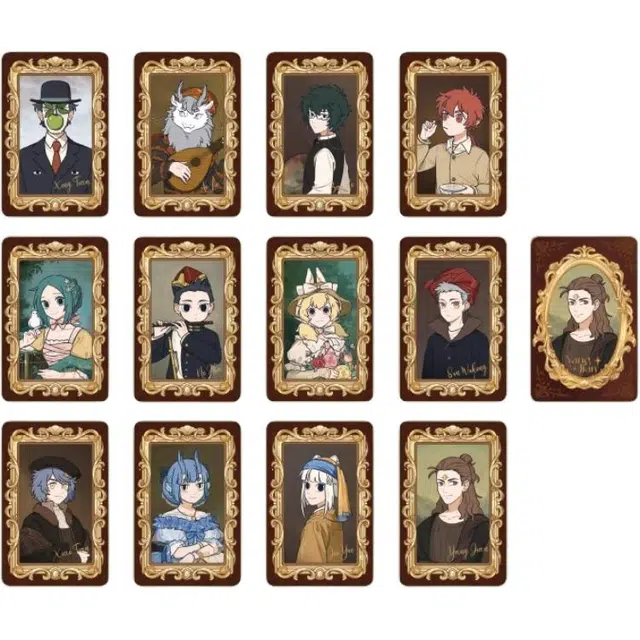 非人哉 名画系列周边 动漫卡通金色拉丝吧唧 徽章