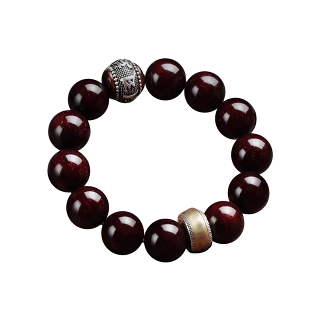 芳缘小傅 六字箴言平安转运珠好运文玩佛珠诸事顺利时来运转一帆风顺事业有成正宗 #好运 紫檀属 手串 男女同款情侣款