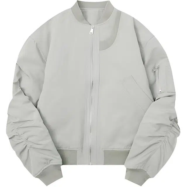 特斯型 美式简约高级感飞行工装棒球服夹克外套 男女同款