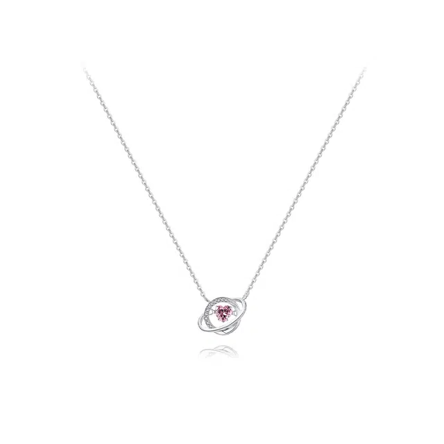 【925银】 六桂福珠宝 小众设计 经典百搭精致简约 日常轻奢高级感 锆石 项链 女款