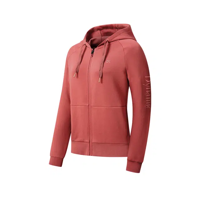 鸿星尔克 女子运动系列 休闲连帽简约纯色舒适百搭卫衣 女款