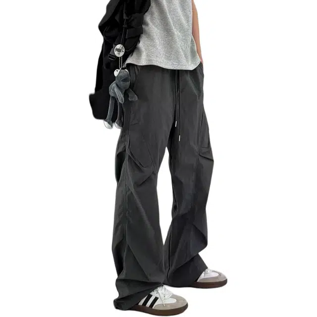 地界二 斜切尼龙速干夏季美式冰丝透气伞兵裤子机能登山裤工装裤 男款