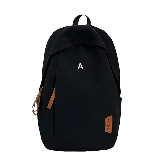 蔻蒂熊 高中生书包男生大学生电脑女高级感纯色旅行背包大容量时尚百搭轻便 涤纶 双肩包 大号 青少年 白色/黑色/卡其色/蓝色