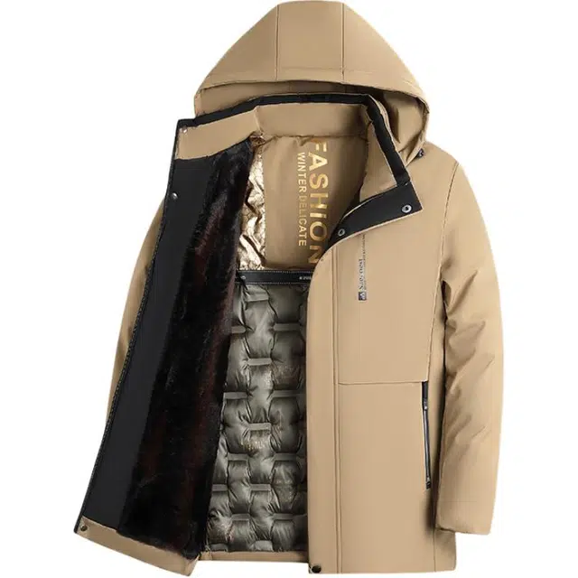 卡丹狄诺 冬季中年男加绒加厚棉衣商务休闲棉服 男款