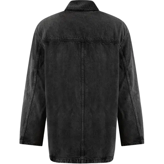 纪梵希 纯色单排扣翻领长袖牛仔外套 男款