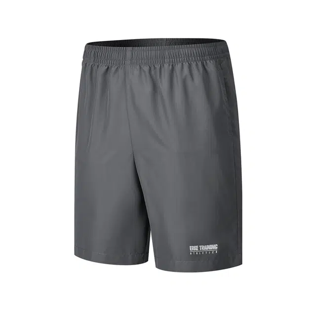 鸿星尔克 字母图案吸湿排汗舒适简约运动短裤 男款 深灰