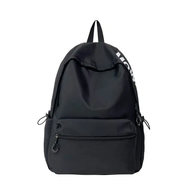 蔻蒂熊 轻便纯色女韩版少女小书包女大容量初中生大学生电脑背包简约日系百搭 涤纶 双肩包 常规 青少年 米白色/黑色/灰色