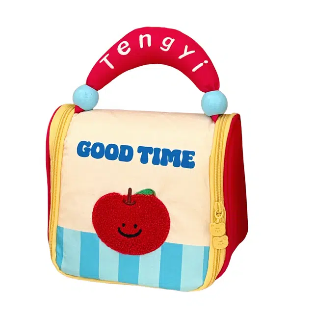 几多萌撞色手提化妆包 可爱百搭便携大容量分类收纳包少女旅游出差洗漱包化妆包/洗漱包