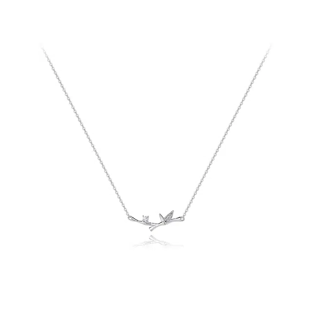 【纯银999 | 节节高升】 六桂福珠宝 经典百搭小众设计高级感日常简约精致通勤轻奢极简约会温柔气质可调节锁骨链 足银 项链 女款