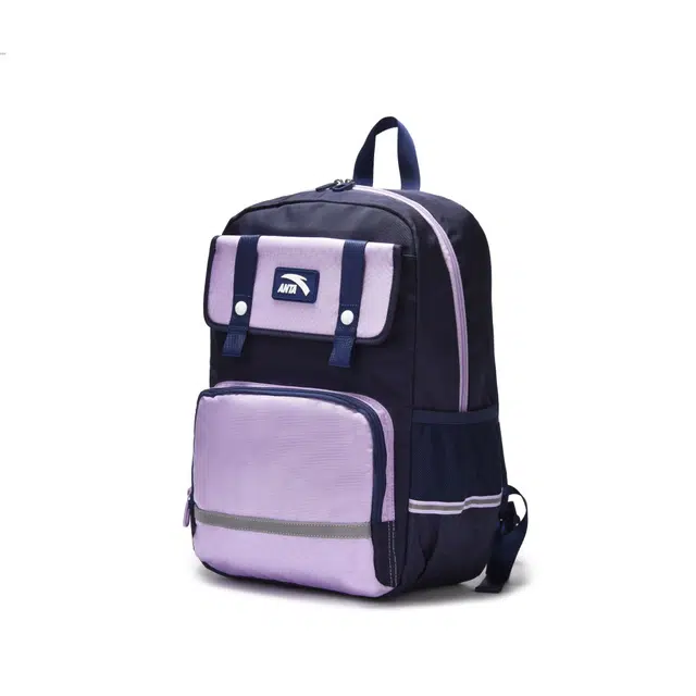 安踏儿童 减负护脊轻便 织物 童包 儿童款 藏青/香芋紫 双肩包