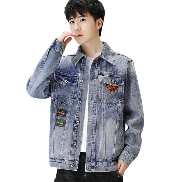 太子龍 韩版潮流帅气百搭青少年衣服夹克长袖牛仔外套 男款