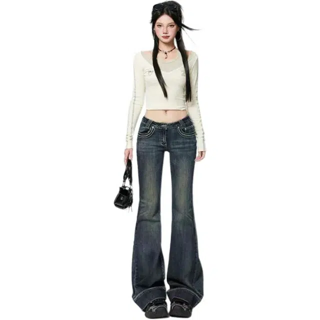 淑好百 低腰美式辣妹牛仔裤 女款