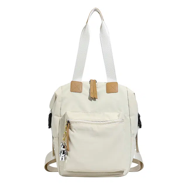 老人头 复古学院风小清新通勤百搭 织物 双肩包 常规 女款 多色