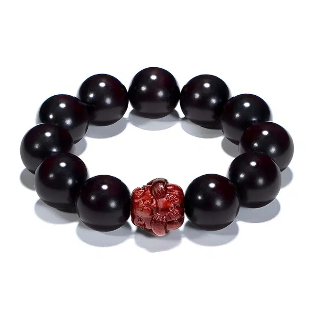 【普陀山官方已过香】 普陀山文创 大富大贵十二生肖转运佛珠文玩手饰 新中式复古气质盘玩念珠串珠手把件#好运 紫檀属 手串 男女同款情侣款