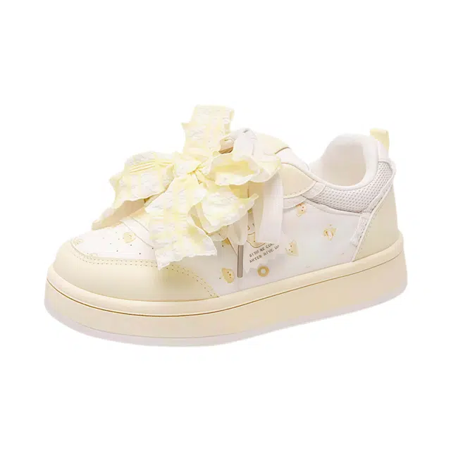 乐乐鱼 百搭厚底配裙子可爱 耐磨 低帮 板鞋 女款