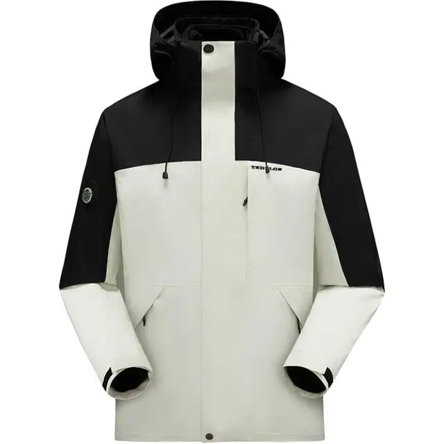 太子龍 高品质爆款户外拼色可脱卸帽防水防风青少年登山服冲锋两件套夹克 男女同款