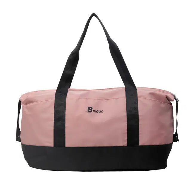 德力熊 撞色百搭短途出差行李袋健身包 尼龙 旅行包 男女同款情侣款 多色
