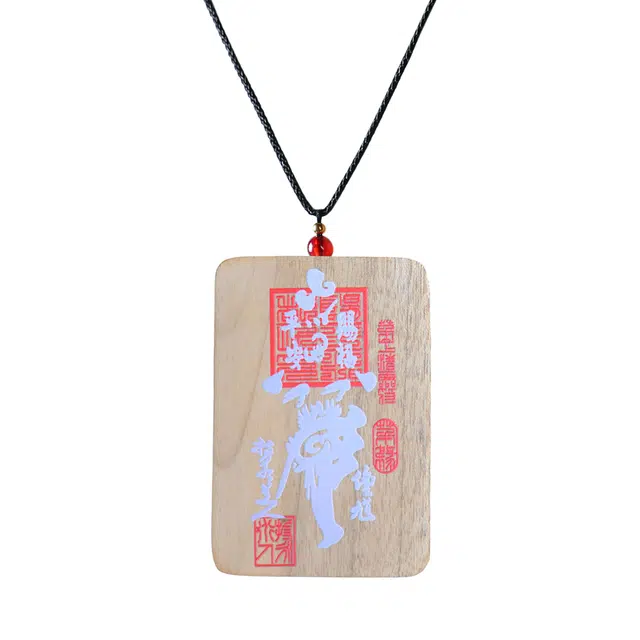 嫒柯 国潮新中式百搭轻奢简约高级设计感素雅美观复万事顺意财源滚滚古风文艺风转运#好运 楠木 木作项链 男女同款情侣款