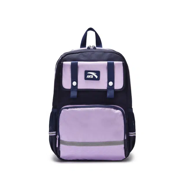 安踏儿童 减负护脊轻便 织物 童包 儿童款 藏青/香芋紫 双肩包