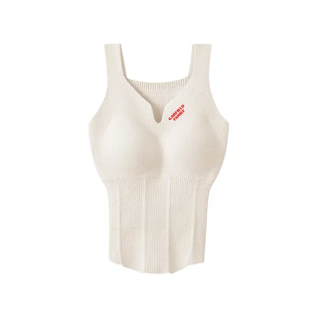 加菲猫家族 加绒加厚免穿文胸带胸垫无痕修身保暖背心 女款