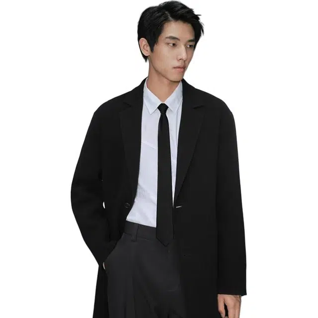 比利斯山羊 简约羊毛长款毛尼大衣外套 男女同款