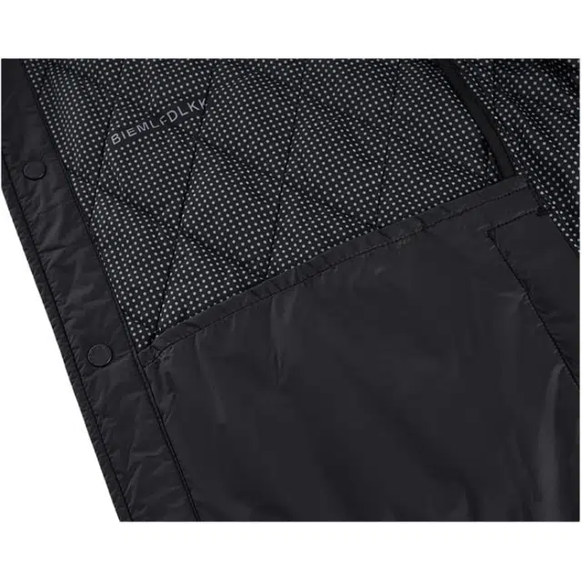 比音勒芬 休闲菱格绗缝轻柔保暖翻领棉服 男款 黑