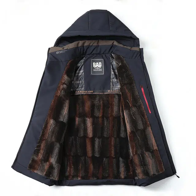 卡丹狄诺 秋冬商务休闲爸爸装棉衣防风保暖棉服外套 男款