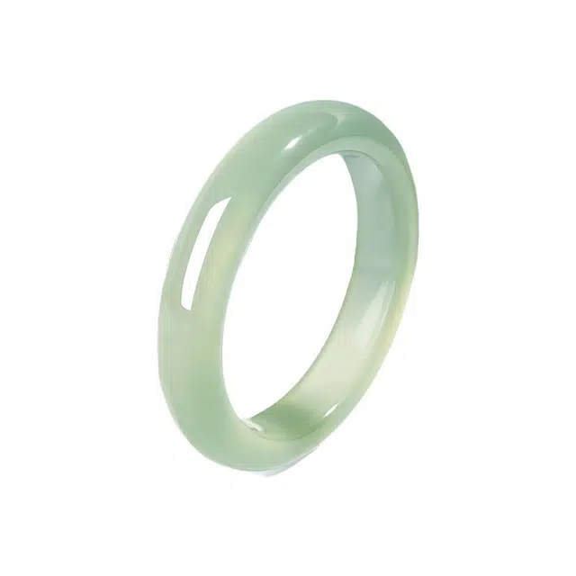 眰恦 清新淡绿色 小众古风 一步一响 清冷温柔#好运 岫玉 手镯 女款