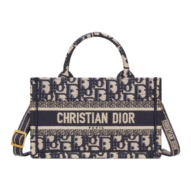 Dior Book Tote Mini Blue Beige