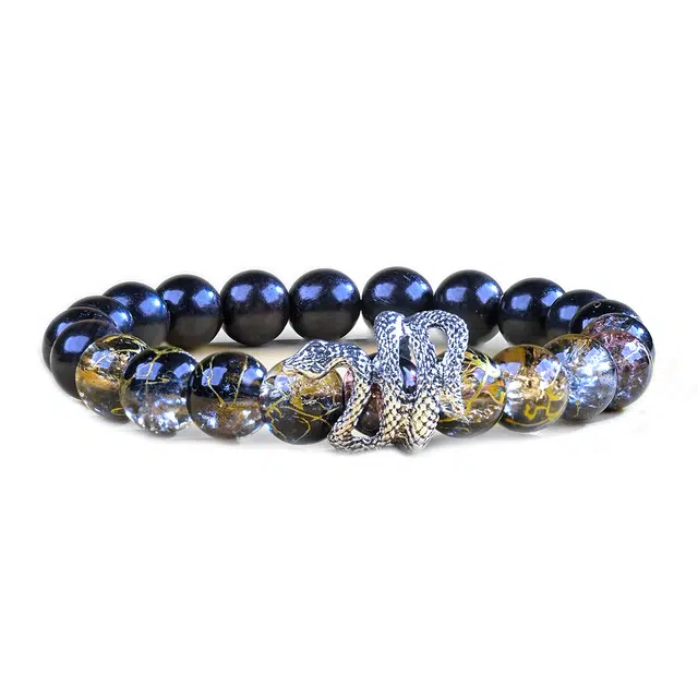 嫒柯 蛇年大吉国潮新中式百搭轻奢高级文玩盘玩佛珠念珠花开富贵好运常在复古风文艺风转运#好运 黑檀 手串 男女同款情侣款