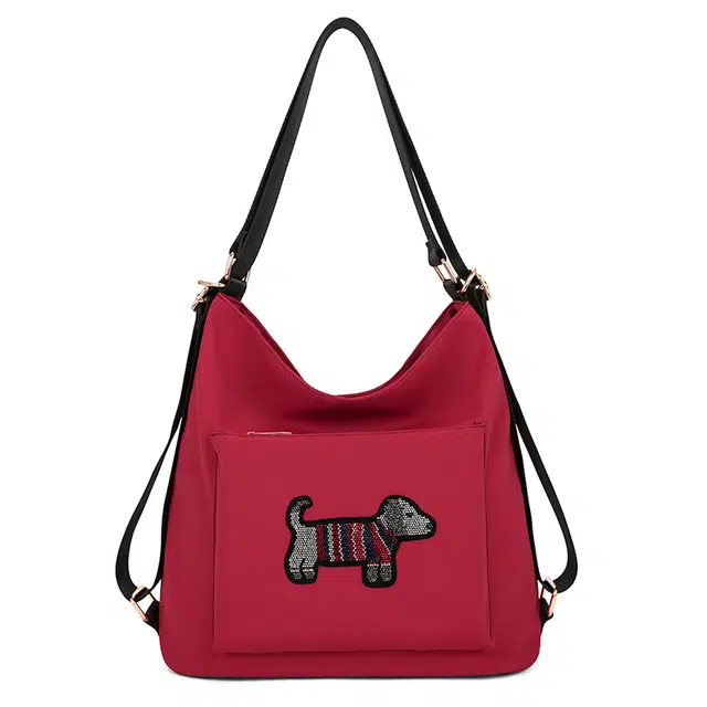 尊梵 美式随性慵懒感双肩包腊肠狗背包多功能旅行包 尼龙 单肩包 男女同款情侣款 多色