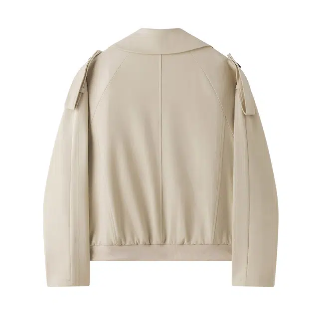 艾梵斯贝 美式复古潮流经典简约设计双排扣翻领时尚日常通勤百搭休闲商务高级感短风衣 男女同款