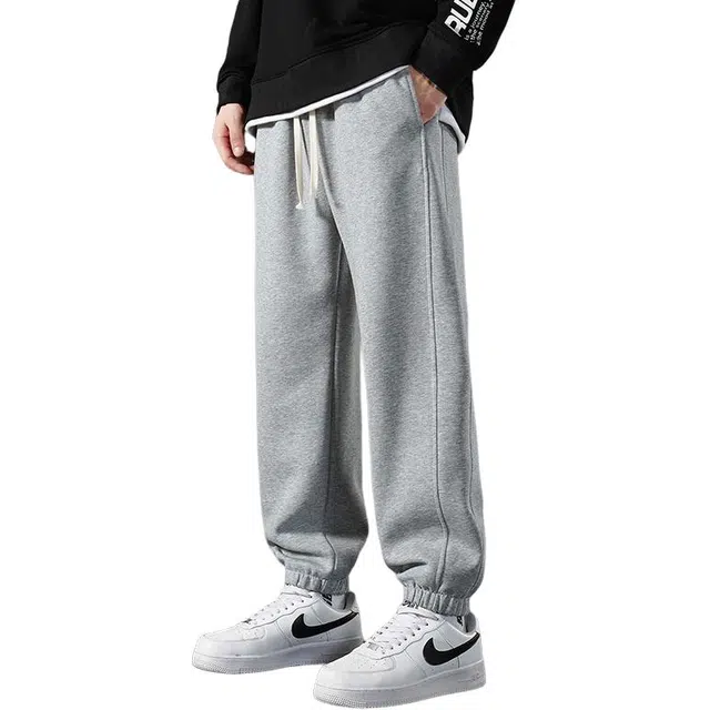 金盾 运动立体拼接青年学生宽松百搭束脚休闲裤 男款