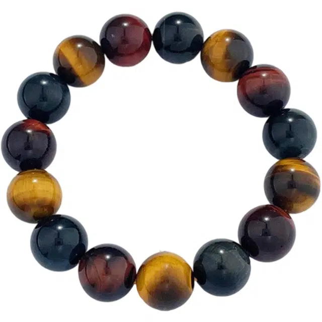 【好运连连】 老庙 圆珠转运招财 国潮小众设计 日常通勤百搭礼盒天然 虎眼石 手串 男女同款情侣款