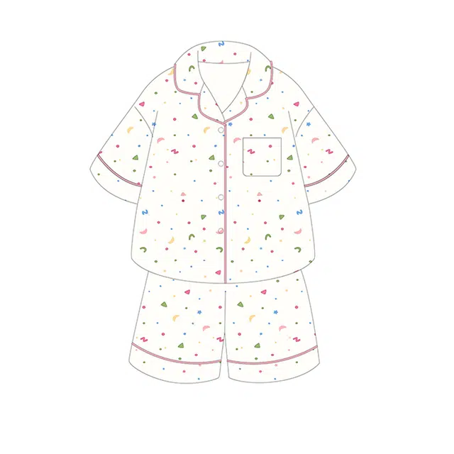 顶瓜瓜 夏季女简约图形舒适休闲家居服睡衣套装 女款