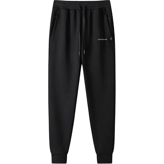 太子龍 纯棉运动裤束脚卫裤男韩版潮流时尚纯色简约百搭休闲裤 男款