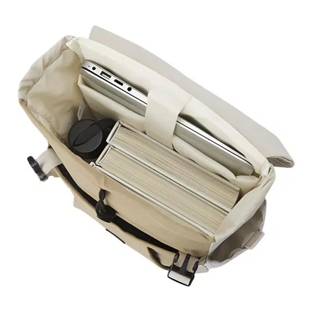 森马 大容量旅行电脑背包轻便日系学生 织物 双肩包 大号 男女同款情侣款 浅卡其/黑色