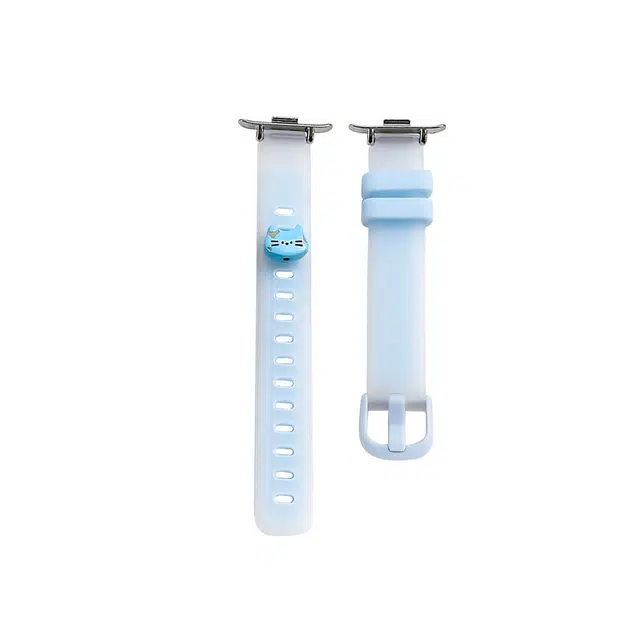 翱翔 表带 小米适用 硅胶材质 可爱小猫硅胶表带男女通用