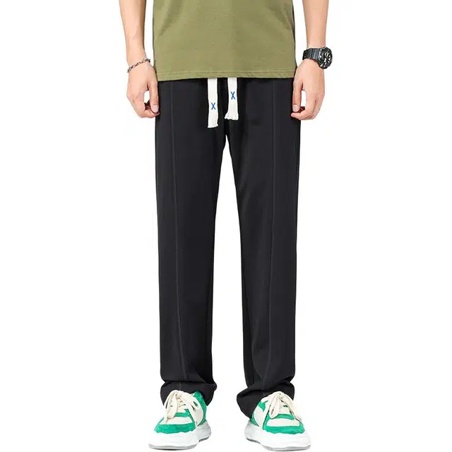 希越 美式纯色百搭直筒宽松休闲裤 男款