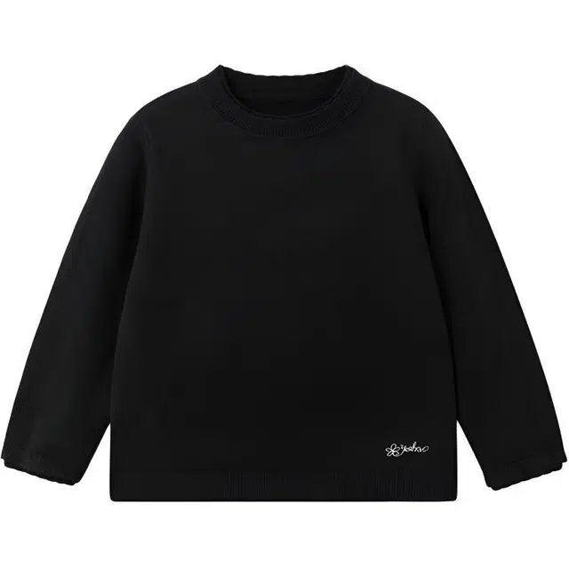 英氏毛衣 保暖舒适柔软 套头打底衫纯色百搭女 儿童款