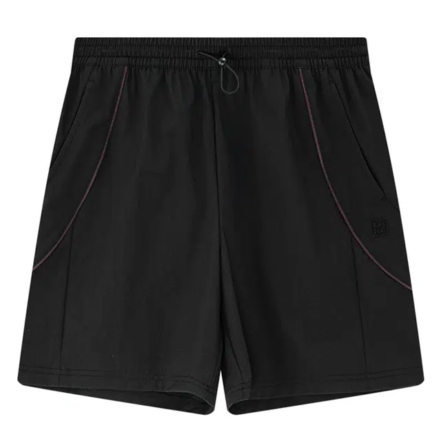 鸿星尔克 简约百搭纯色运动五分中腰休闲短裤 女款