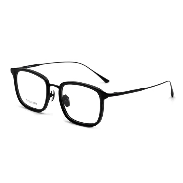 【可配近视】 小罗弟 痞帅 方形 光学镜架 男款 黑金色