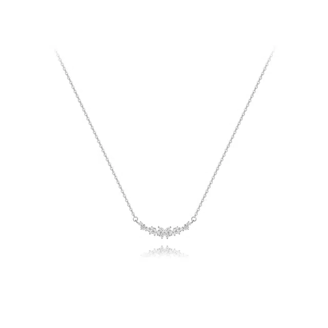 【纯银999 | 紫藤花开】 六桂福珠宝 经典百搭小众设计轻奢高级感学生日常精致简约通勤极简约会温柔气质可调节锁骨链 足银 项链 女款