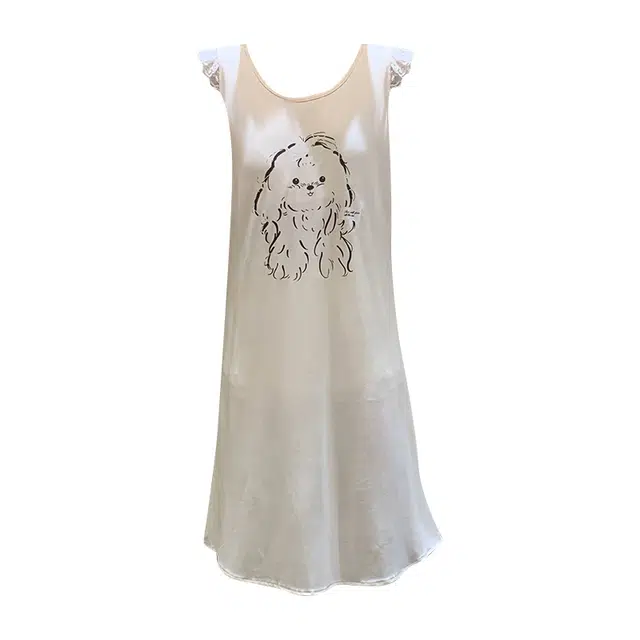 欧诗帛 夏季可爱风带胸垫莫代尔冰丝背心凉感薄款家居服可外穿睡裙 女款