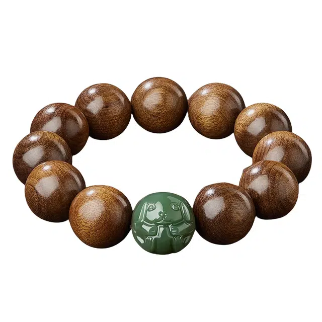 宣华意 十二生肖 国潮新中式 复古简约轻奢 平安喜乐 日进斗金#好运 楠木 手串 男女同款情侣款