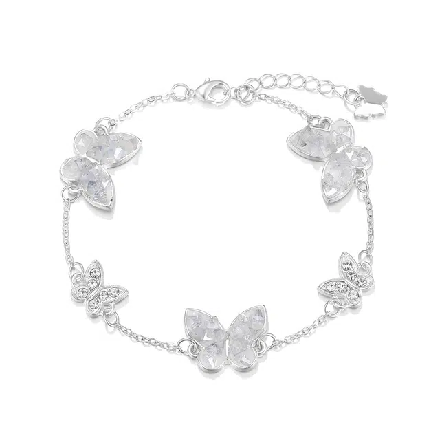 珂里 蓝蝴蝶轻奢浪漫小清新文艺优雅气质闪耀在逃公主梦幻清冷感手饰#好运 琉璃 玉石手链 女款